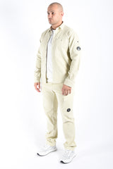 CP Company Corduroy Regular Fit Cargo Pants Silver Birch