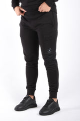 CP Company Diagonal Raised Fleece Lens Sweatpants Black