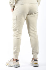 CP Company Diagonal Raised Fleece Lens Sweatpants Silver Birch