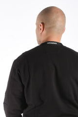 CP Company Diagonal Raised Fleece Sweater Black