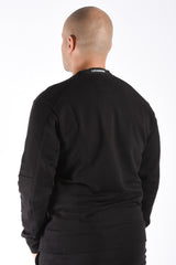 CP Company Diagonal Raised Fleece Sweater Black