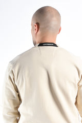 CP Company Diagonal Raised Fleece Sweater Frozen Dew