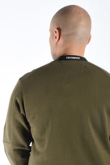 CP Company Diagonal Raised Fleece Sweater Ivy Green