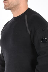CP Company Double Cotton Chenille Knit Sweater Black