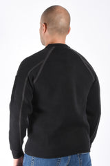 CP Company Double Cotton Chenille Knit Sweater Black