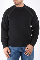 CP Company Double Cotton Chenille Knit Sweater Black