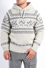 CP Company - Jacquard Wool Hoodie - Grey