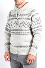 CP Company - Jacquard Wool Hoodie - Grey