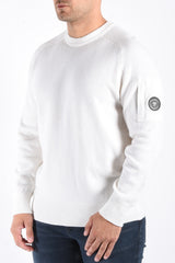 CP Company Lambswool GRS Crewneck Sweater Gauze White