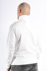 CP Company Light Fleece Half Zip Lens Sweater Gauze White