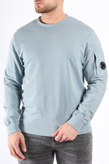CP Company Light Fleece Sweater Silver Blue