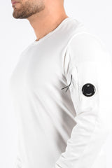 CP Company Light Fleece Sweater White