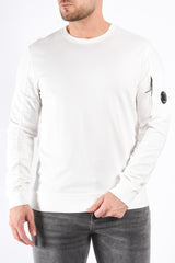 CP Company Light Fleece Sweater White