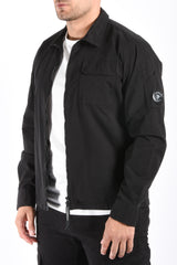 CP Company Organic Gabardine Overshirt Black