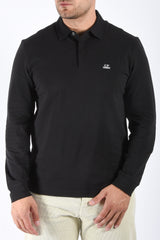 CP Company Polo Longsleeve Stretch Piquet Black