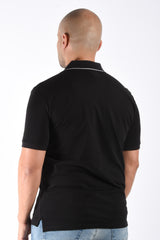 CP Company Polo Stretch Piquet Black