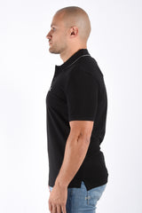 CP Company Polo Stretch Piquet Black