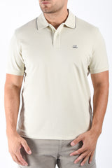 CP Company Polo Stretch Piquet Silver Birch