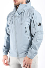 CP Company Pro-Tek Hooded Lens Jacket Silver Blue