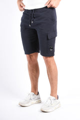 CP Company Light Fleece Cargo Lens Shorts Total Eclipse