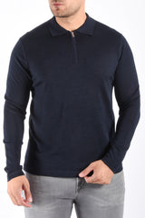 Drykorn Drynamic Halva Knit Zip Sweater Dark Blue