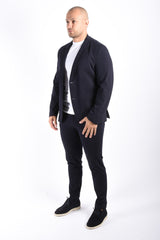 Drykorn Drynamic Stretch Blazer Marls Dark Blue