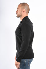 Drykorn - Half Zip Longsleeve Knit Polo Gavvin - Black
