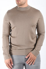 Drykorn Turtle Neck Knit Sweater Arwon Taupe