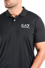 EA7 Multi Sport Stretch Polo Ventus7 Black