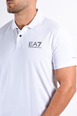 EA7 Multi Sport Stretch Polo Ventus7 White