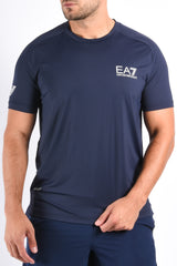 EA7 Multi Sport Stretch T Shirt Ventus7 Armani Blue