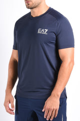 EA7 Multi Sport Stretch T Shirt Ventus7 Armani Blue