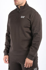 EA7 Half Zip Sweater 8NPM35 Brown