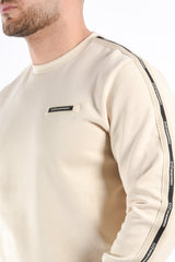 EA7 Striped Sweater 7M001478 Beige