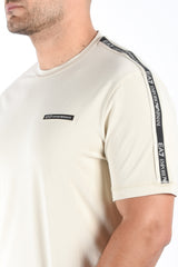 EA7 T-Shirt Striped 7M002189 Beige