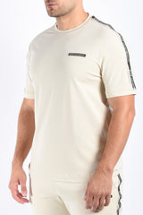 EA7 T-Shirt Striped 7M002189 Beige