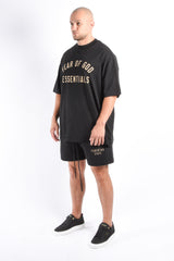 Essentials Fear Of God Fleece Soccer Shorts Black