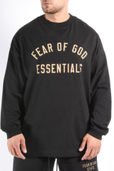 Essentials Fear Of God Jersey Long sleeve Tee Black