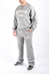 Mansour Paris College Lounge Pants Heather Grey