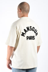 Mansour Paris College T-Shirt Cream