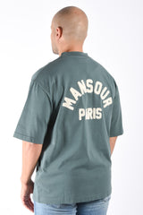 Mansour Paris College T-Shirt Vintage Green