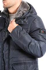 Peuterey Jas Aiptek NBE 03 Fur Dark Blue