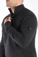 Peuterey Half Zip Sweater BRAILLE GRS 04 Black Melange