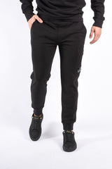 CP Company Diagonal Raised Fleece Cargo Lens Sweatpants Black
