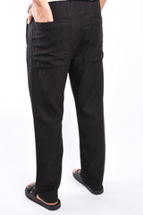 Drykorn Ramano Regular Linen Trouser Black