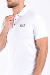 EA7 Cotton Stretch Polo 8NPF14 White