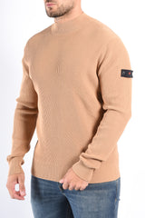 Peuterey FW25 - Fillia 01 Ribbed Cotton Turtle Neck - Camel