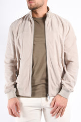 Peuterey Sands Suede Leather Jacket Beige